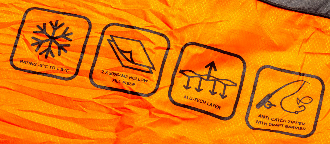ARB コンパクト スリーピングバッグ（シュラフ、寝袋） 品質表示