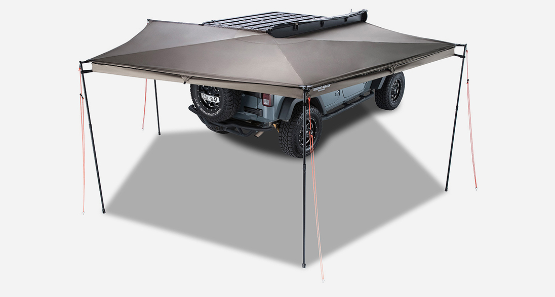 RHINO RACK（ライノラック） Batwing Awning（バットウィングオーニング） 右側装着用 Jeep ラングラー 上から